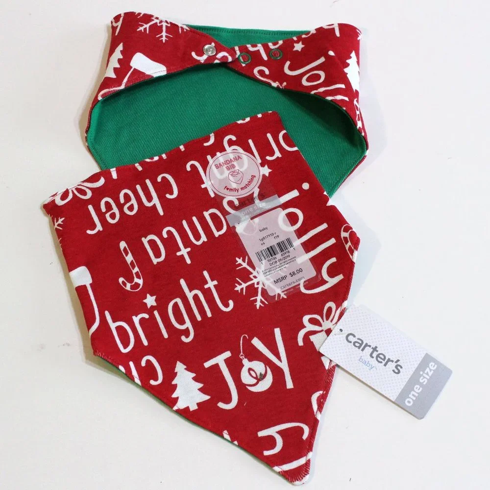 Carter's Boy Girl Unisex Bandana Bib Matching PJs